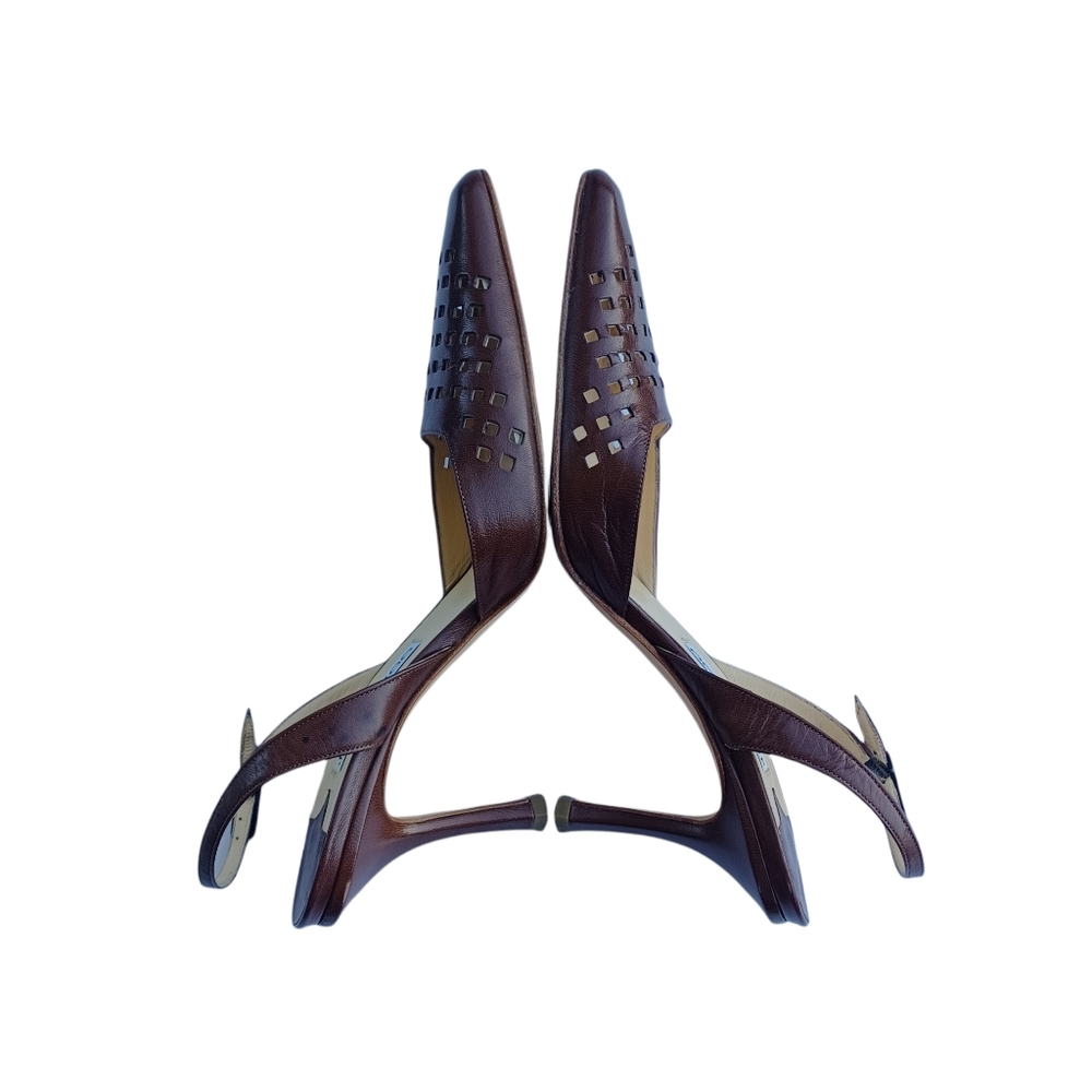 Jimmy Choo Raven Slingback Pointed Toe Perforated… - image 4